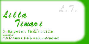 lilla timari business card